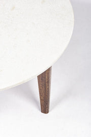 Holztisch und Vintage -Stil Marmor CM Ø75x32H