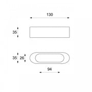 Moderne Tabelle Beige TV -Halter 130 x 35 x H 35 cm