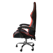 Gaming -Stuhl in rotem und schwarzem Reklinierbüro 64x53x H123/133 cm