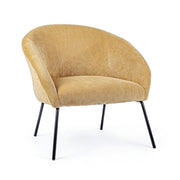 Velvet -Sessel im Gelben Samtstil
