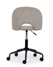 Tortora Office Chair in Samt und Stahlbasis