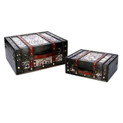 Holzkiste 1-2 rechteckig braunes CM36X29H17