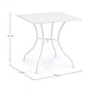 Kelsie White Steel Tabelle 70x70 cm