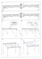 Pavillon in Stahl 2,5x3x2,5-2H m