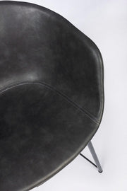 Vintage Chair Eco -Leder Anthrazit Warhol