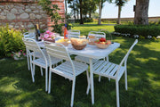 Externer Stuhl Aluminium Las Vegas White 49x 58 x H45-88 cm