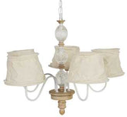 Eisen- und Glaskronleuchter 68 x 60 c cm