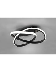 Spirallampenverlauf Schwarzer LED DIMMER 18W Ø45 cm Triobeleuchtung