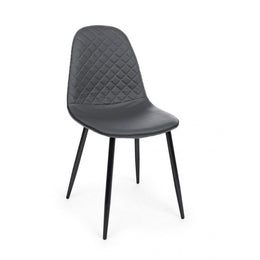 Dark Grey Library Chair Amanda 45x54x H87 cm