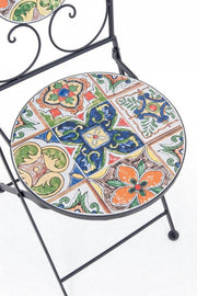 Gartenstuhl im Freien in Stahl mit klappbarer Keramik