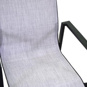 Aluminium -Sessel und Textlinie Cleveland Antracit