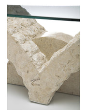 Transparent-Bege Tabelle 70 cm x 120 cm H. 40 cm