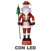 Santa Claus Red Metal LED CM40X30H135