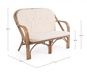 Outdoor -Sofa im Natural Rattan Golf New 111x80x H89 cm