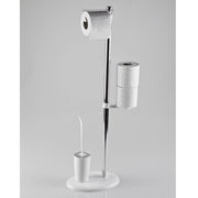 Weißer Aluminium Weißer Bodenhalter mit Plastikhalter 27 x 19 x 69 cm