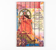 Druck auf Holz mit mehrfarbigen Leinwand 60x100 cm