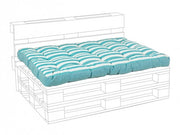 Pallet -Kissenschule Abschnitt Turquoise 120x80xh15 cm