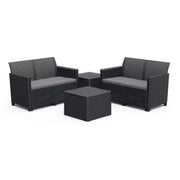 Keter -Set 2 Sofas + 2 Behältertische Tabellen