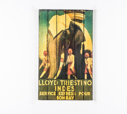 Druck auf Holz mit mehrfarbigen Leinwand 60x100 cm