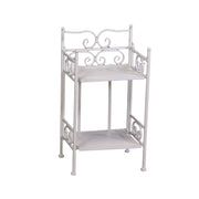 Metallregal New Jessica Strait 2 Böden weiße Pinsel CM25X23H48