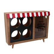 4 -seerer -Holzhalter mit rechteckiger Bistrot Spin CM38x25H8