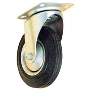 Gummi -Industrierad mit Rollen 125 mm und Drehplatte