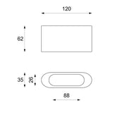 Moderner beige Stein Tabelle 120 x 62 x H 35