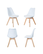 4x Nordic Charletta White STS Stuhl