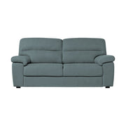 Alenda Sofa 3 Sitze mit quadratfuß dunkler Asche Farbe L 201 x P 92 x H 98 cm