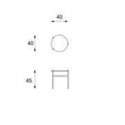 Tabelle mit Keramik Top 40x40x45H CM