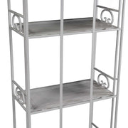 Metallregal New Jessica 4 Stockwerke weiße Pinsel CM47X23.5H120