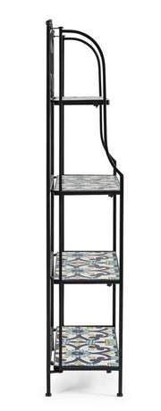 Faltbibliothek Positano 4 Stockwerke im Country -Stil Metall CM 57x28x133h