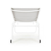 Hochaluminiumbett mit weißen Hilde -Rädern