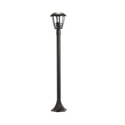 Außenlampe im schwarzen Aluminium -ETNA -Durchmesser 4 x H100 cm