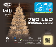 Minicluster Ø6cm Xntl 720 Heiße weiße LED 4+14,9 m Weihnachtslichter