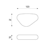 Moderne beige Steintische 74 x 123 x H 27 cm