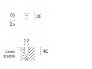 Aufbewahrung 1W LED 3000k Mikrostahllinie