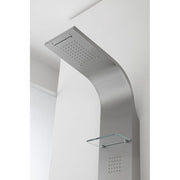 Wandduschensäule in Satinstahl 22x45x H150 cm