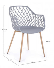 4x grauer Optik -Stuhl