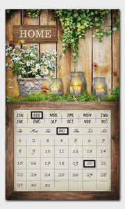 LED -Gemälde mit rechteckiger braunem Kalender CM30x50x1.8