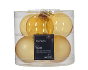 Weihnachtskugel aus Nicht -Silberglas Lucid Color Light Gold Ø 6 cm