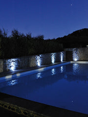 Gebaut -in -Lampe im Sterbchen -cast -Aluminiumboden, unglückliches Glas, IP65, 40W Schwarz