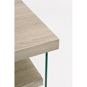 Bilbao 120x50x76h CM Holzschreibtisch und Temperaturglas CM