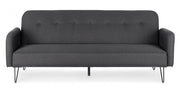 Drei -Seerer -Sofa Bett in schwarzem Stoff Bridjet 200x82x H81 cm