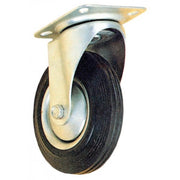 Gummi -Industrierad mit Rollen 125 mm und Drehplatte
