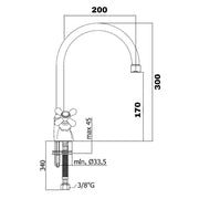 Weißer Bich weißer Küchenmixer Paini Monk 08WH572 30x20x4,3 cm