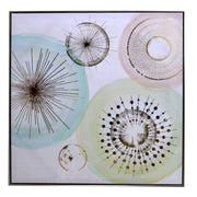 Abstrakte Malerei Pastellfarben 82 x 82 x H 4,5 cm