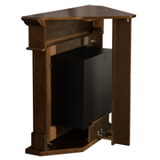 Bioethanol -Bioethanne -Kamin vom Boden am Ecke Ford Brown L110 x P45 x H100