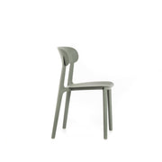 2x Polypropylenstuhl hellgrau 48x52x77.5h cm