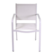 Aluminium El Paso weißer Sessel CM55X61 X H84.5